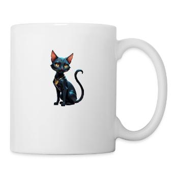 Katze Comic süß - Tasse - Weiß - Rechts