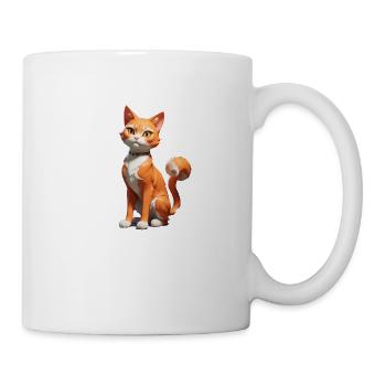 Katze Comic süß - Tasse - Weiß - Rechts