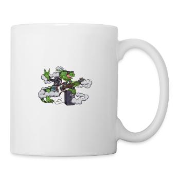 Leguan Rock Cartoon Eidechse Wippe - Tasse - Weiß - Rechts