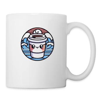 Café Kawaii mignon - Mug blanc - blanc - Droite
