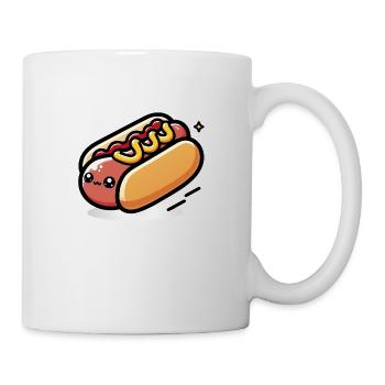 Niedlicher Kawaii Hot Dog - Tasse - Weiß - Rechts