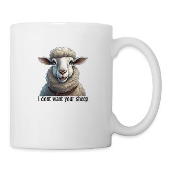 Je ne veux pas de tes moutons - Mug blanc - blanc - Droite
