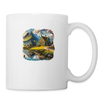 Beautiful village in the mountains - Mug - white - Right