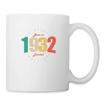 1932 Vintage Retro Geburtstagsgeschenk 1932 - Tasse - Weiß - Rechts