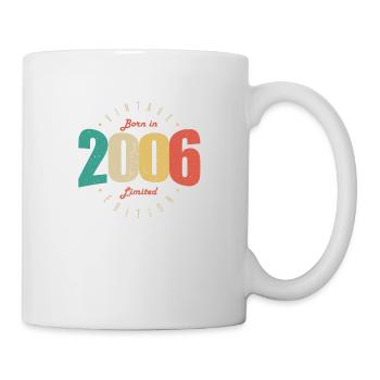 2006 Vintage Retro Geburtstagsgeschenk 2006 - Tasse - Weiß - Rechts