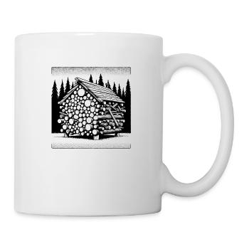 Holzhütte Waldesruh - Tasse - Weiß - Rechts