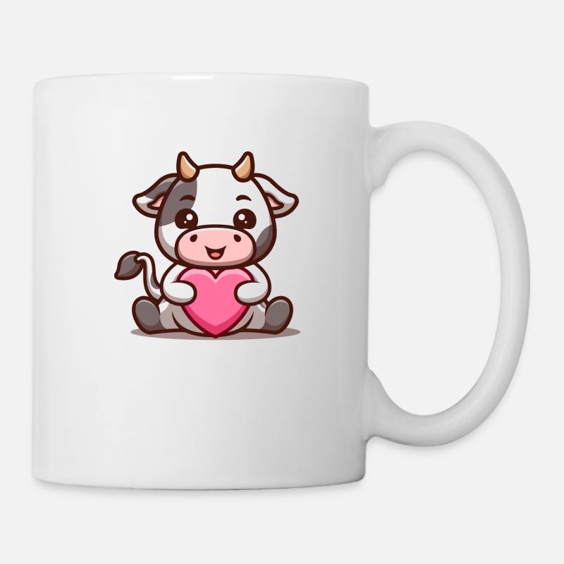 Vache mignonne - Mug blanc - blanc