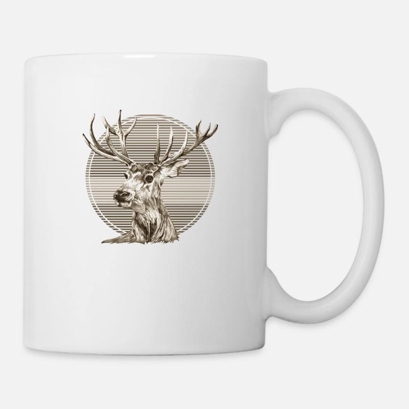 Hirsch - Tasse - Weiß