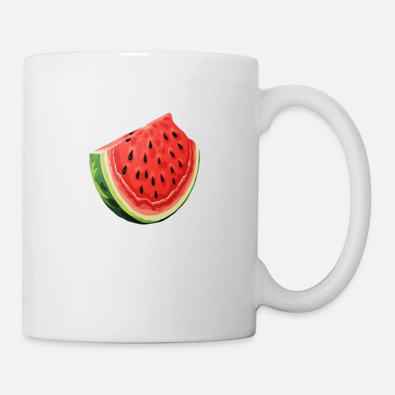 Wassermelone Scheibe - Tasse - Weiß