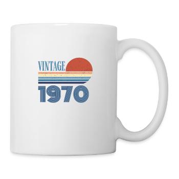 Vintage, 1970er Jahre - Tasse - Weiß - Rechts