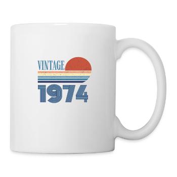 Jahrgang 1974 - Tasse - Weiß - Rechts