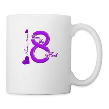 Women's Power March 8 GirlPower Female Feminism - Mug - white - Right