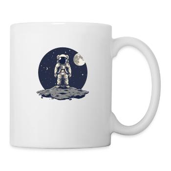 Fond de lune d’astéroïde frontal d’astronaute - Mug blanc - blanc - Droite