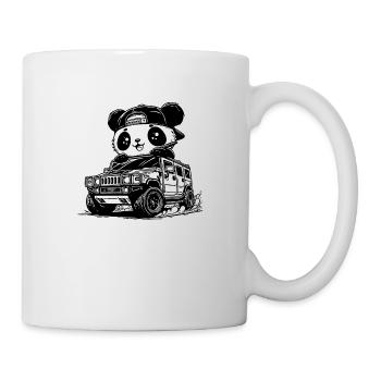 panda voiture - Mug blanc - blanc - Droite
