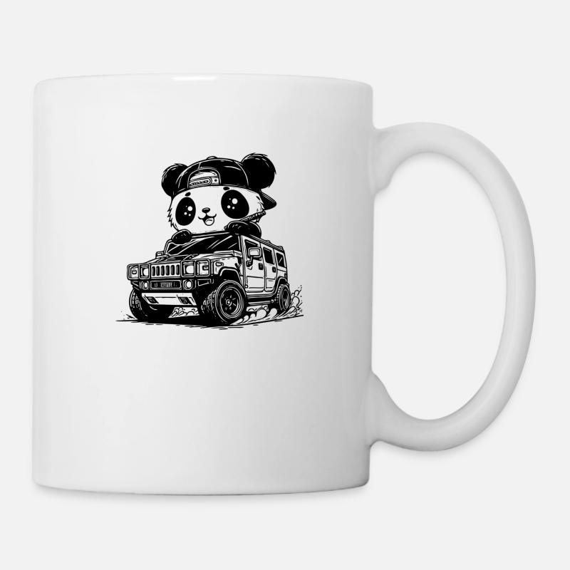 Panda-Auto - Tasse - Weiß