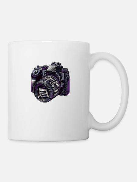 Nostalgische Fotokamera - Tasse - Weiß