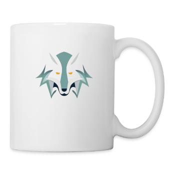Wilde Skizze: Wolf - Tasse - Weiß - Rechts