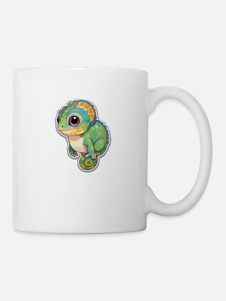 Süßes Chamäleon - Tasse - Weiß