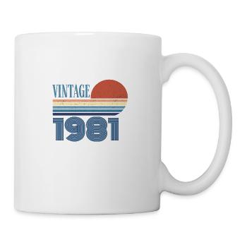 Jahrgang 1981 - Tasse - Weiß - Rechts