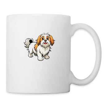 Zuversichtliche Lhasa Apso Parade - Tasse - Weiß - Rechts