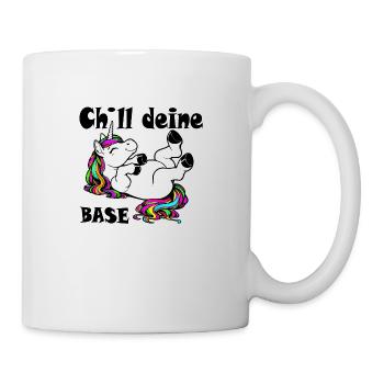 Chillen wie ein Einhorn - Tasse - Weiß - Rechts