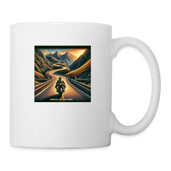 Motorradfahrer - Mentally I am here - Tasse - Weiß - Rechts