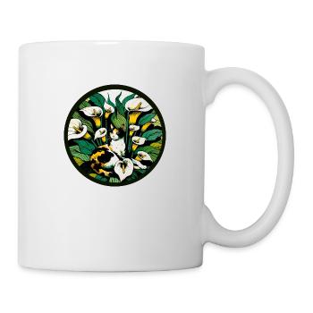 Calla Lily Calico Cat - Mug - white - Right