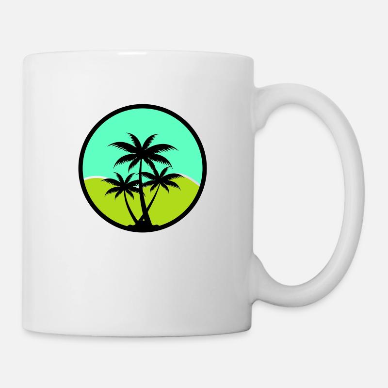 palmen - Tasse - Weiß