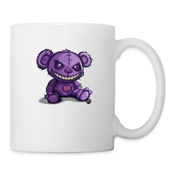 Peluche violette effrayante - Mug blanc - blanc - Droite