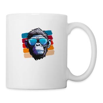 Cool Monkey - Tasse - Weiß - Rechts