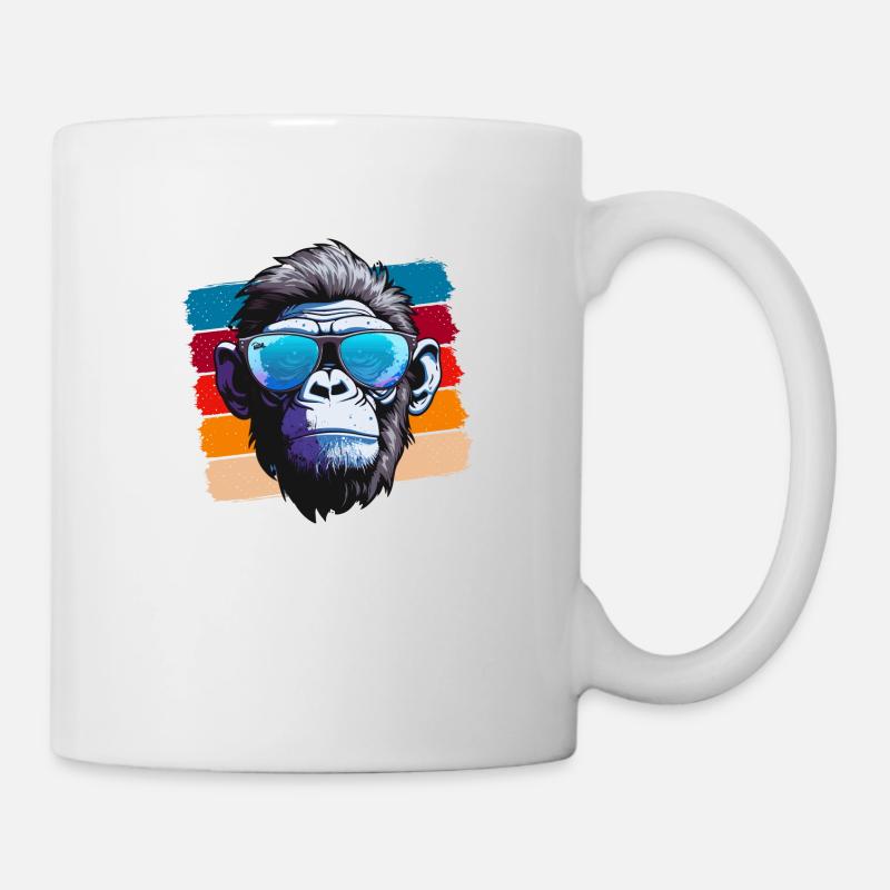 Cool Monkey - Tasse - Weiß