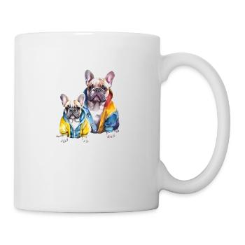 Funny french bulldog family. - Mug - white - Right