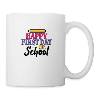 Froher erster Schultag - Tasse - Weiß - Rechts