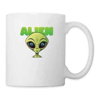 Alienkopf - Tasse - Weiß - Rechts