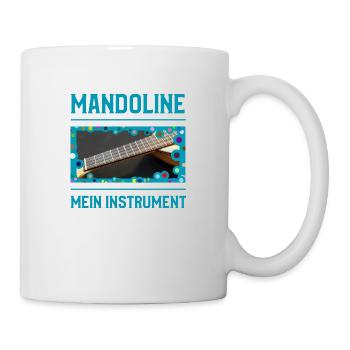 Mandoline Griffbrett mit Rahmen blau - Tasse - Weiß - Rechts