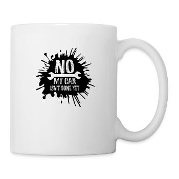 Non, ma voiture n’est pas encore finie, drôle de garagiste - Mug blanc - blanc - Droite