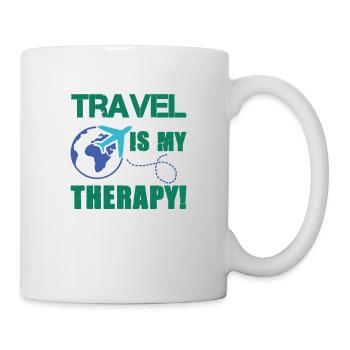 travel therapy - Tasse - Weiß - Rechts