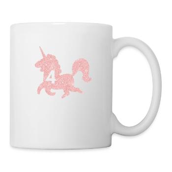 4e anniversaire licorne - Mug blanc - blanc - Droite