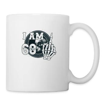 I'm 68 plus 1 middle finger Skull funny 69th - Mug - white - Right