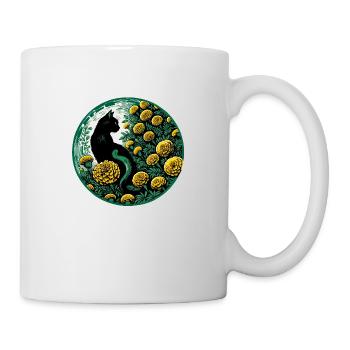 Souci chat noir - Mug blanc - blanc - Droite