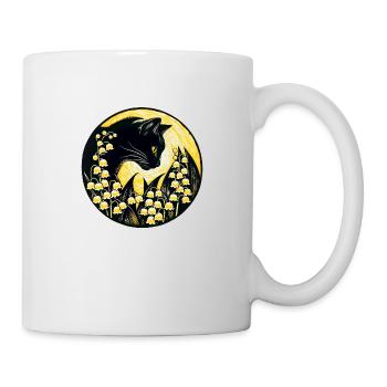 Black Cat Lily of the Valley - Mug - white - Right