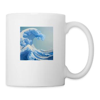 Wave of kanagawa,wave, illustration,Japan - Mug - white - Right