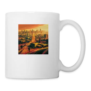 Los Angeles - Tasse - Weiß - Rechts