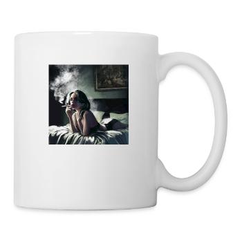 Smooking Woman - Tasse - Weiß - Rechts