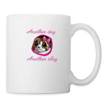 Un autre jour, un autre meurtre, chat, boucle - Mug blanc - blanc - Droite