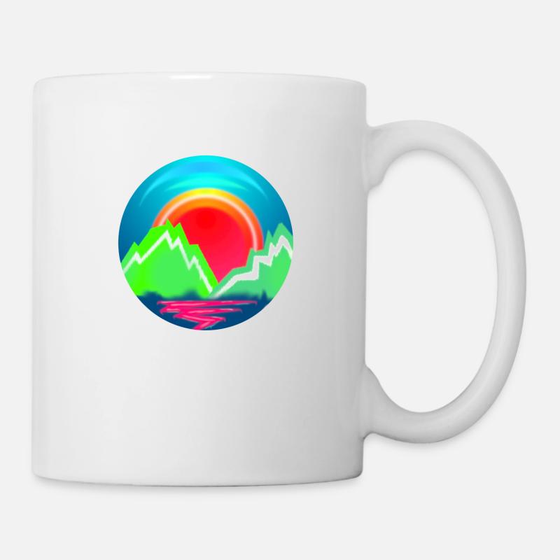 Landscape in circle - Mug - white