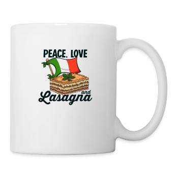 Bande Dessinée De Paix, D’amour Et De Lasagnes - Mug blanc - blanc - Droite