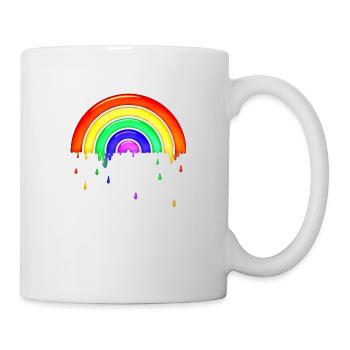 Glass retro rainbow - Mug - white - Right