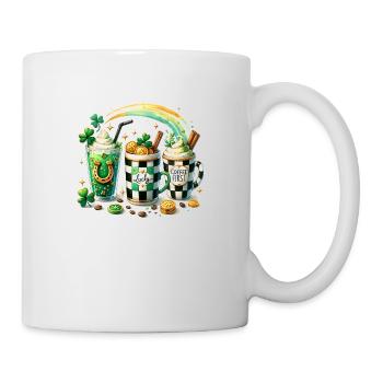 Café Happy St. Patrick's Day Leprechaun - Mug blanc - blanc - Droite