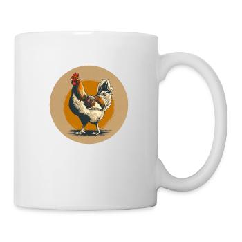 Hahn mit rotem Kamm - Tasse - Weiß - Rechts